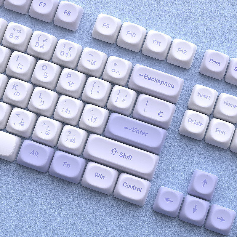 Blue Purple Soda Pop Keycaps Fun Color Block 5-Side Dye-Sublimation MOA ...
