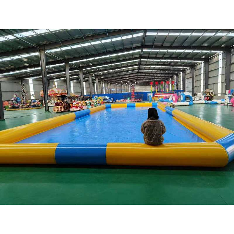 Summer Fun Inflatable Floating Race Platform Family Enclosed Air Pool ...