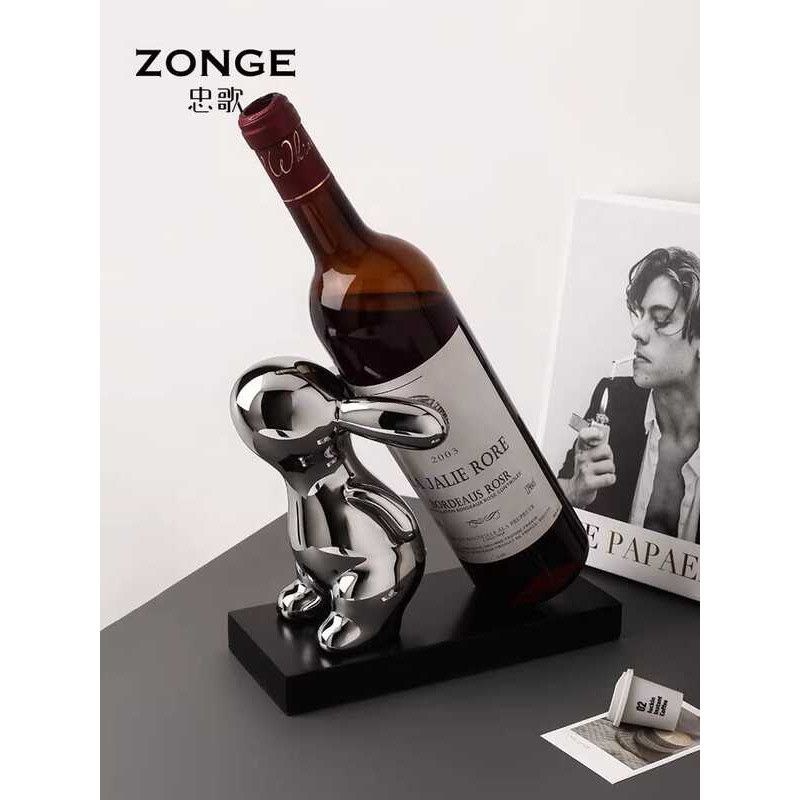 Light Luxury Style Rabbit Wine Rack Wine Cabinet Decorations Ornaments ...