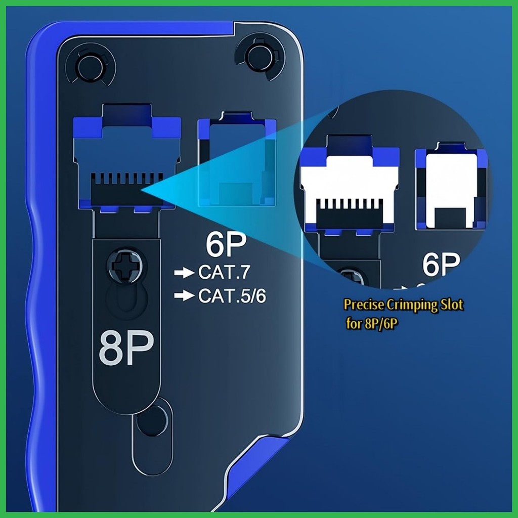 ALLAN RJ45 RJ11 Pass Through Crimper Tool Crimping Tool for CAT7/CAT6A ...