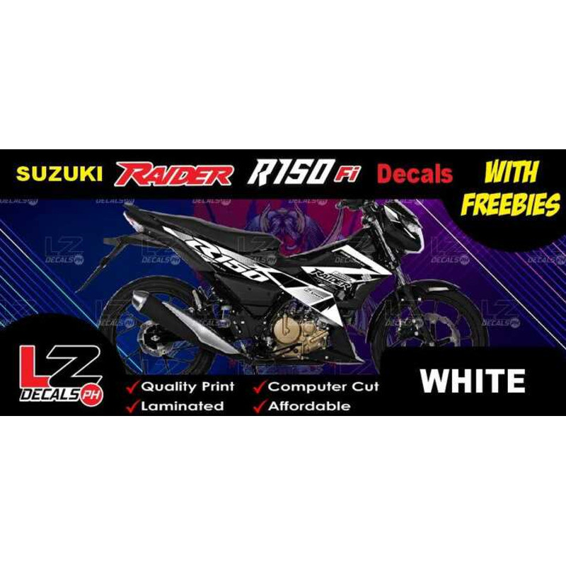 Suzuki New Raider R150 Fi Premium Laminated Motorcycle Decals with ...