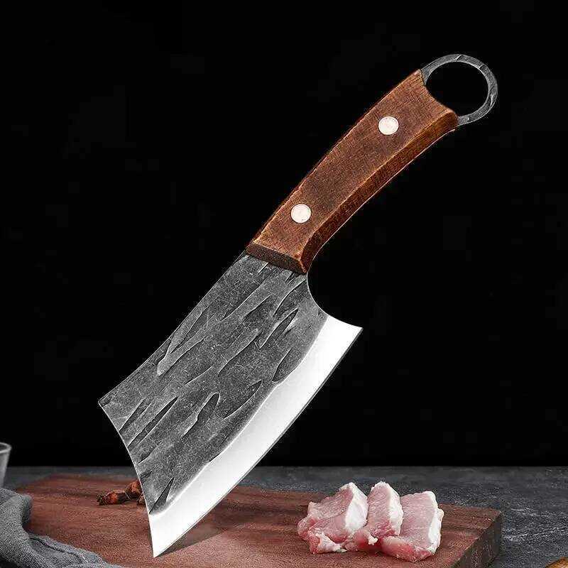 Hand Forged Meat Cleaver, Kitchen Knife For Eboning, Stainless Steel ...