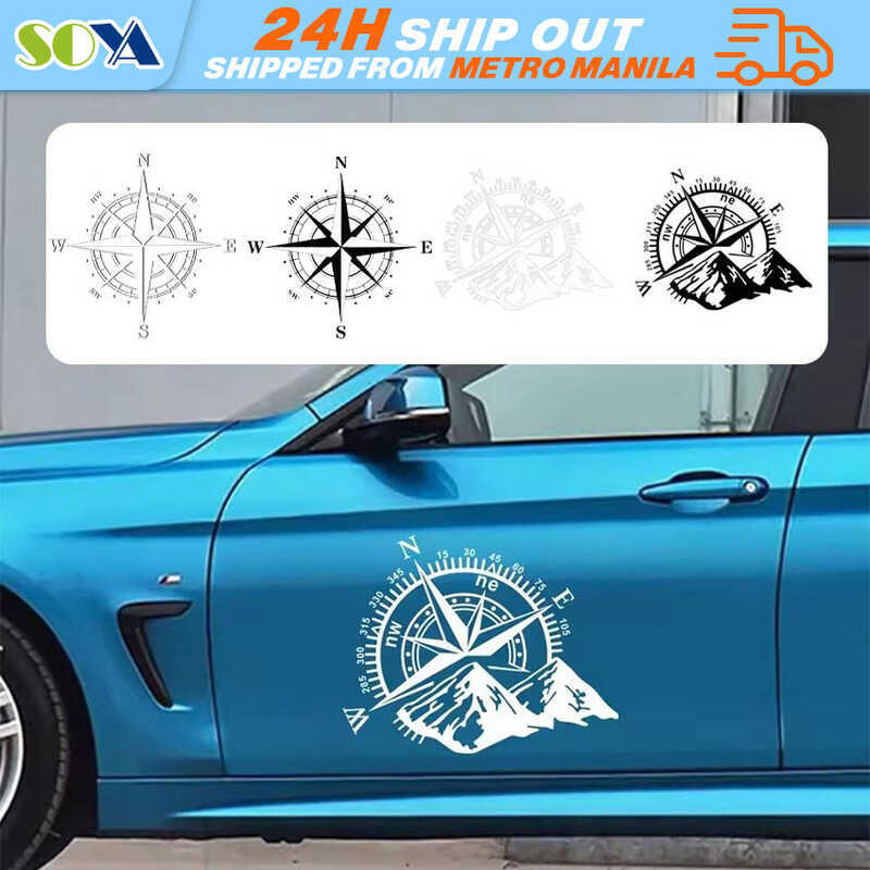 Compass World Map Camping Car Truck Sticker Off Road Caravan Vinyl ...