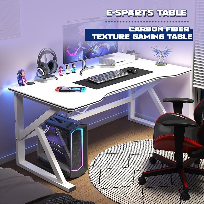 140×60CM Carbon Fiber Computer Table Modern Minimalist Gaming Table ...