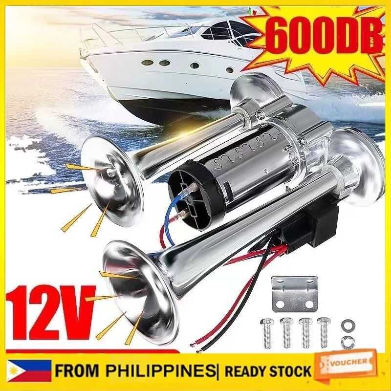 COD Loud Horn Dual Trumpet 12V-24V Train Truck Car Kit Compressor 600Db ...