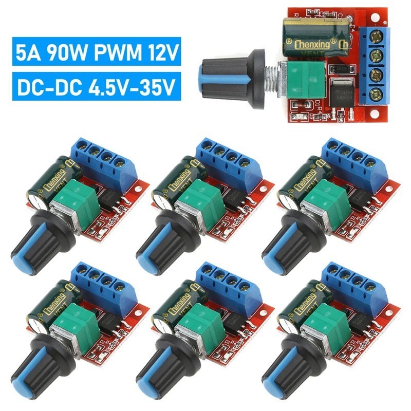 PWM 90W Motor Speed Controller Module DC4.5V-35V Adjustable Speed ...