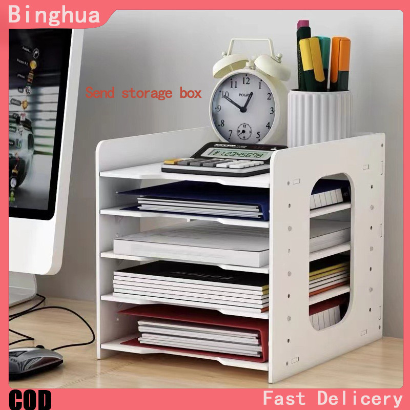 Multi-layer File Rack File Rack Desktop Creative Office Sorting ...