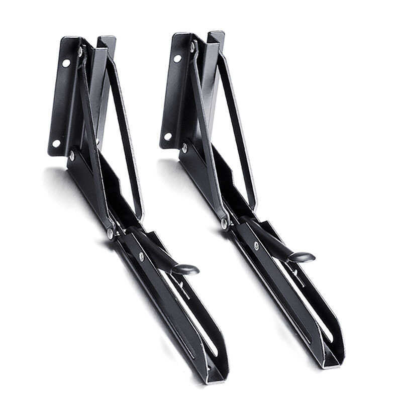 K-Type Foldable Wall-Mounted Spring Bracket Black White Triangle Rack ...