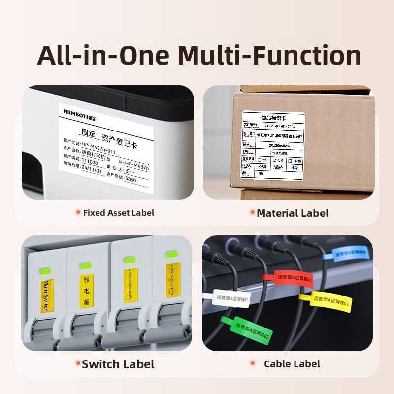 840 Handheld Thermal Printer Office Label Asset Identification Barcode ...