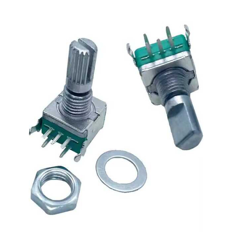 EC11 Rotary Encoder with Push Switch 15mm Handle Length 20 Pulse ...