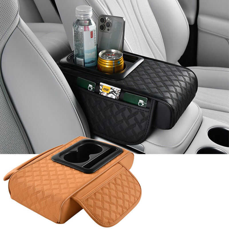 1 Universal Car Armrest Box Thicken Height Pad Arm Rest Cushion With ...