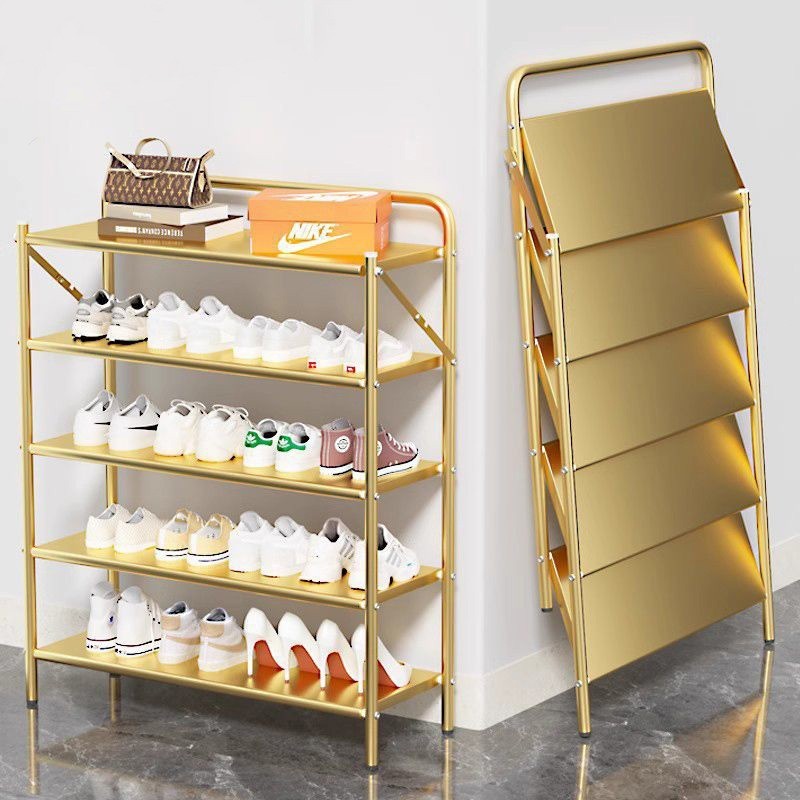 Foldable multi-layer shoe racks metal steel shoe racks dormitory shoe ...