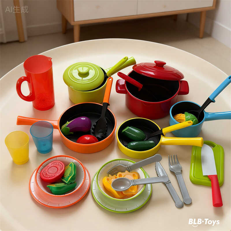 Children Play House Cooking Stir-Fry Simulation Kitchenware Pot Bowl ...