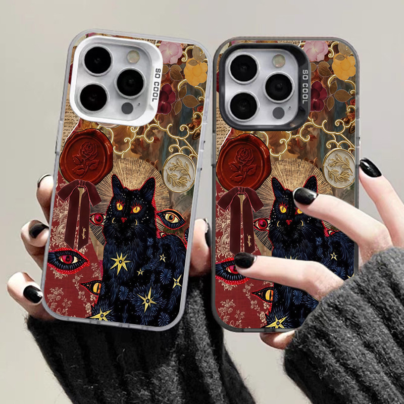 Lacquer Seal Egyptian Culture Black Cat Phone Case for Mi POCO F5 X7 X5 ...