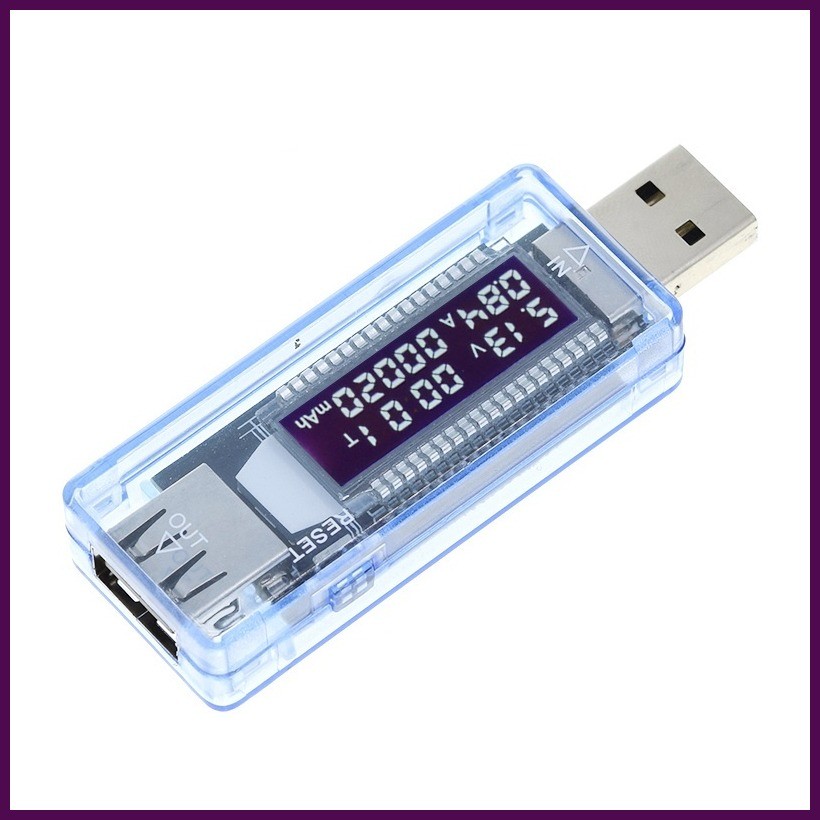 ∛ 2 Types Double Table Display USB Current And Voltage Detector Tester ...