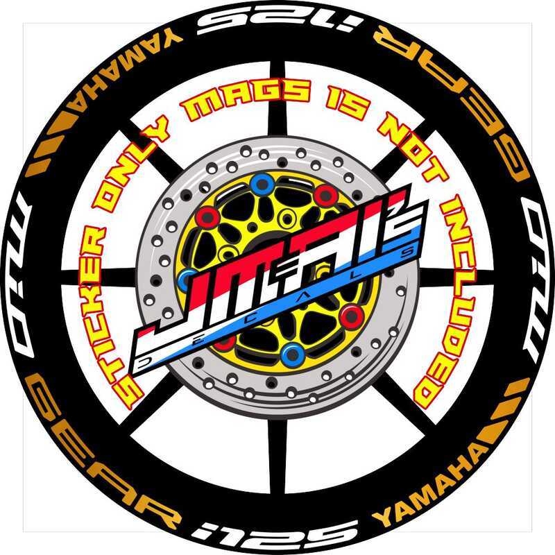 Sticker Only Yamaha Mio Gear 125 Mags/Rim Decal/Sticker Pair Wheels ...