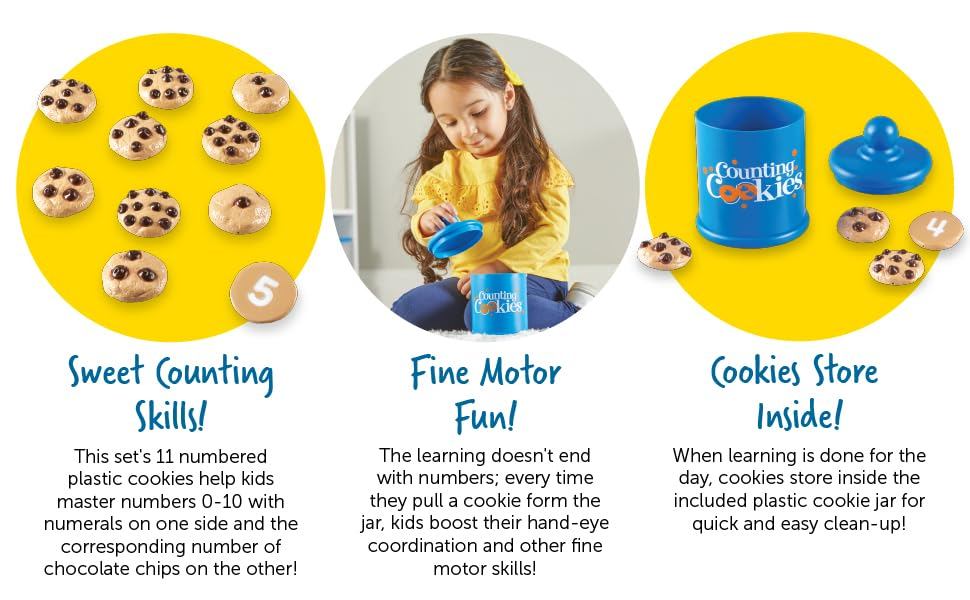 Learning Resources Smart Counting Cookies Chocolate Chip Play Food ...