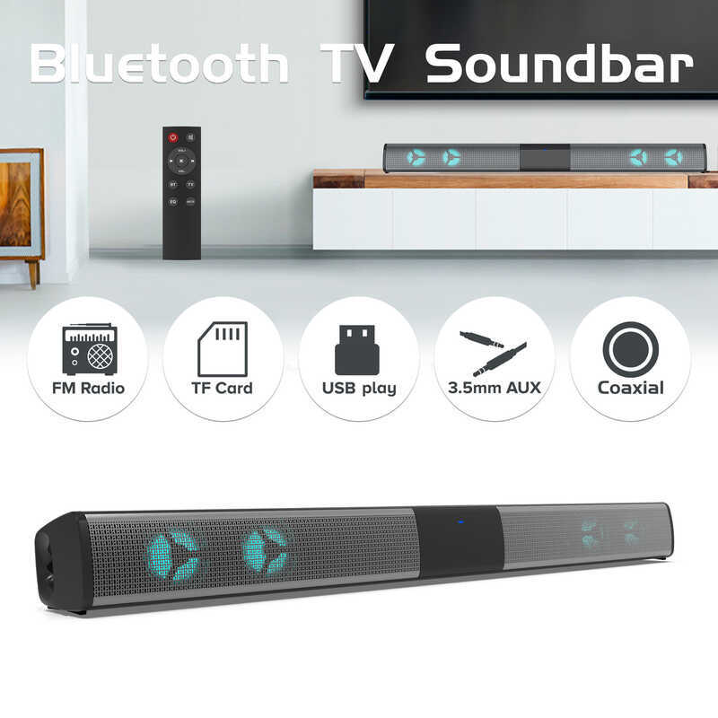 Colorful New Light Long Strip BS E TV Soundbar RGB Bluetooth Speaker ...
