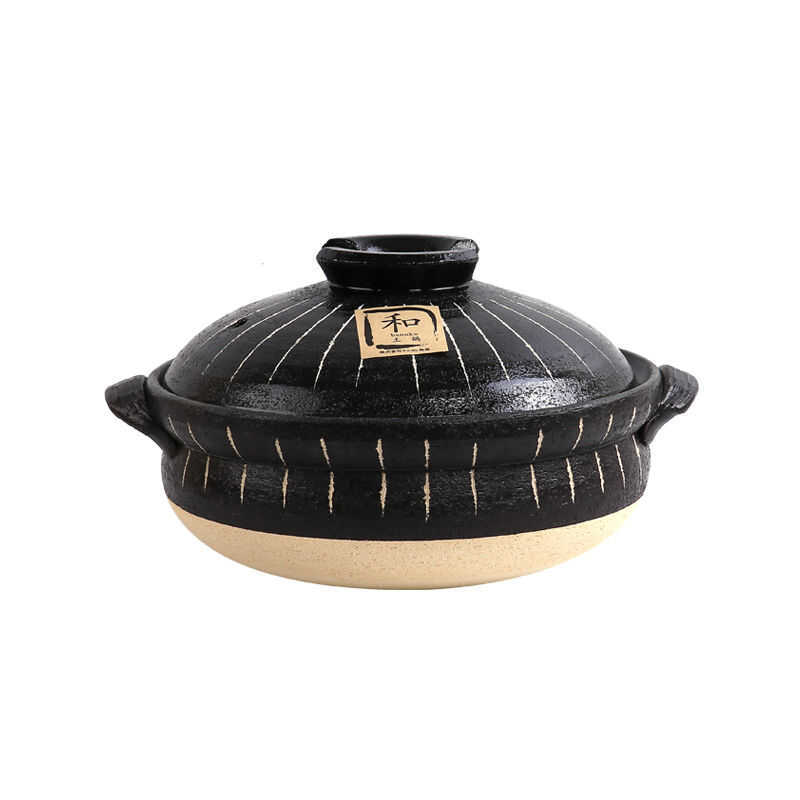 Traditional Japanese Style Ceramic Pot Stove Top Rice Cooker Soup Maker ...