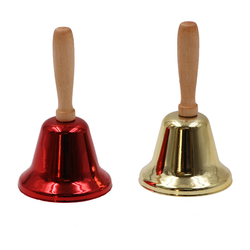 2026 Super Loud Hand Bell -Metal Wooden Handle Hand-held Bell Call Bell ...