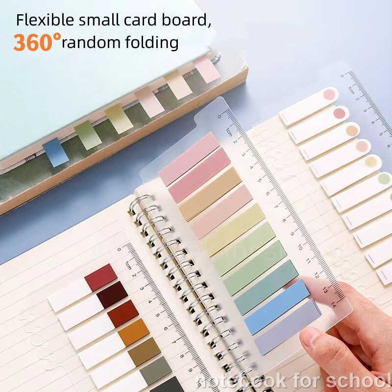 200Pcs Colorful Sticky Notes Loose Leaf PVC Label Index Solid Color ...