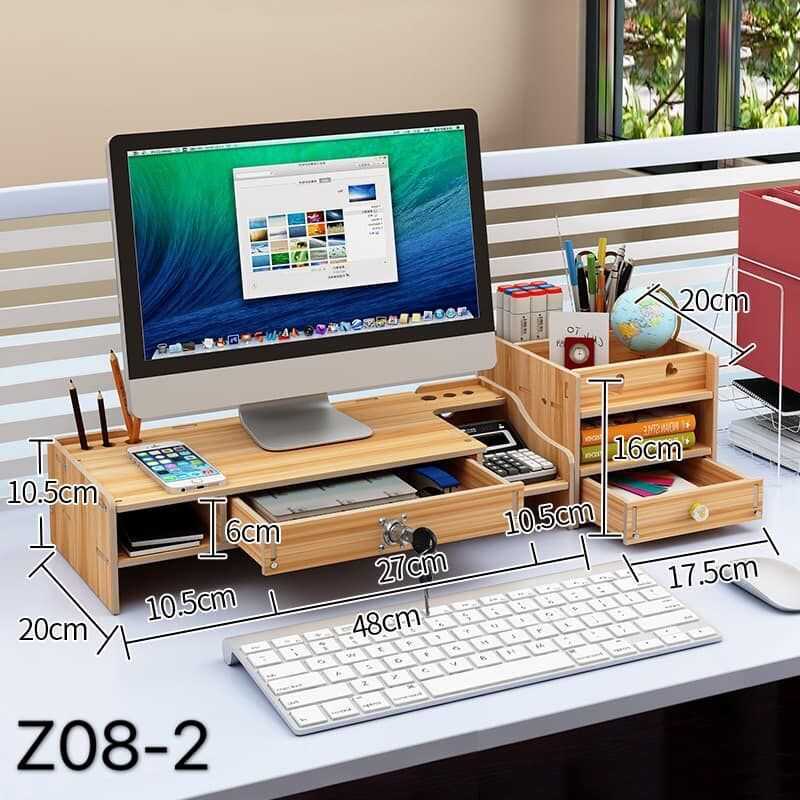 Office Desktop Storage Box Rack Desktop Computer Monitor Screen Base ...