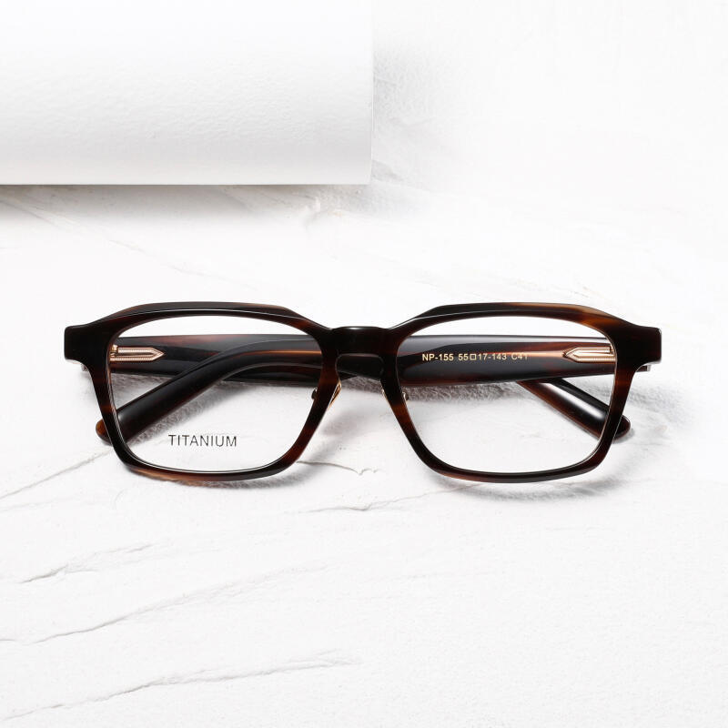 Rectangular Reverse R Hinge Glasses Titanium Recurve Spring Eyeglasses ...