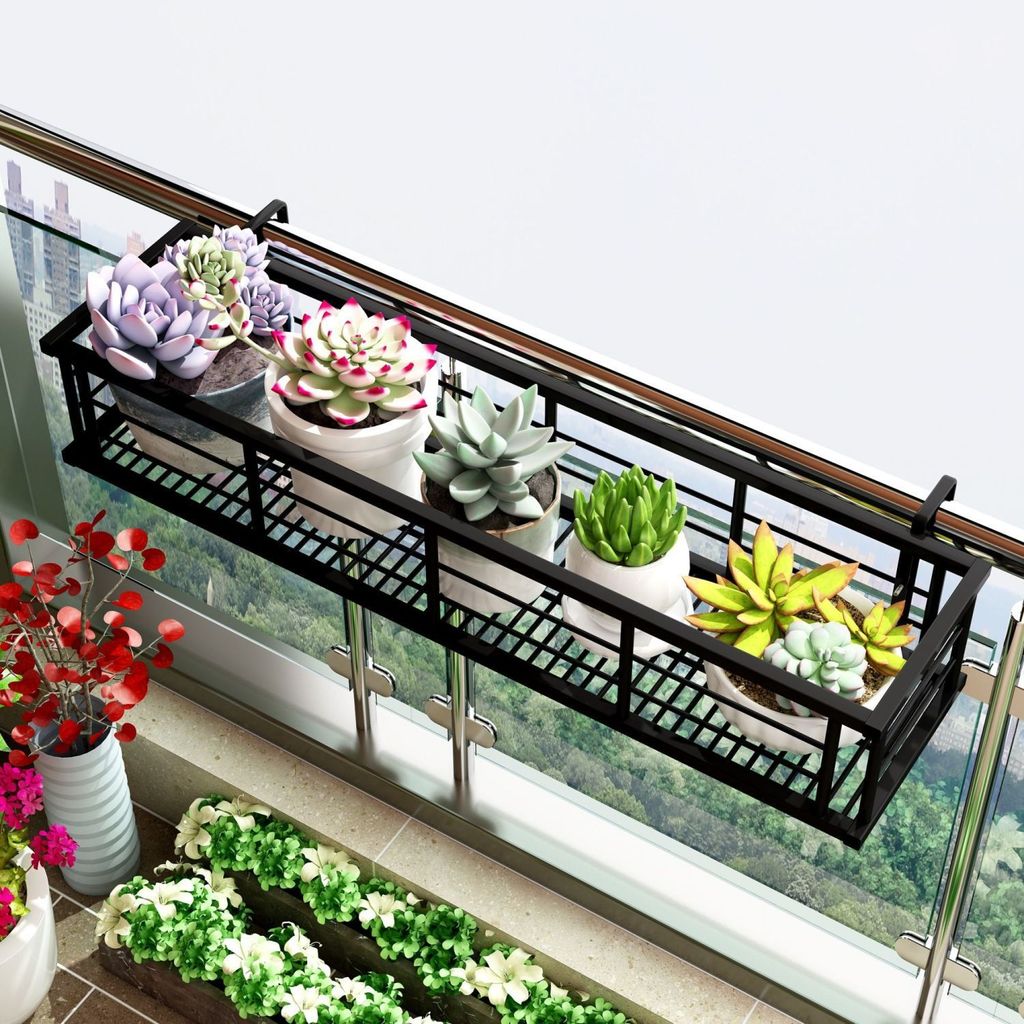 Balcony Flower Rack Hanging Hanging Wall Rack European Style Iron ...