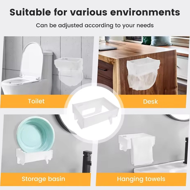 AMOY Folding Garbage Rack Wall-Mounted Trash Mini Trash Bin Foldable ...