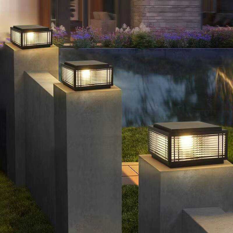 Main Gate Pillar Light Powered Garden Ip65 Waterproof Post Fence Lamp ...