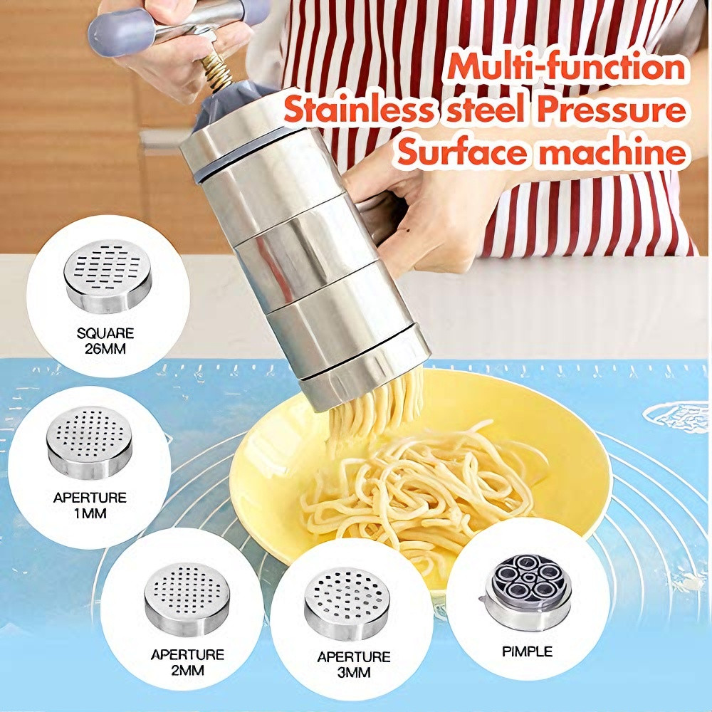 Stainless Steel Spaghetti Pasta Maker Machine Manual Spaghetti Press ...
