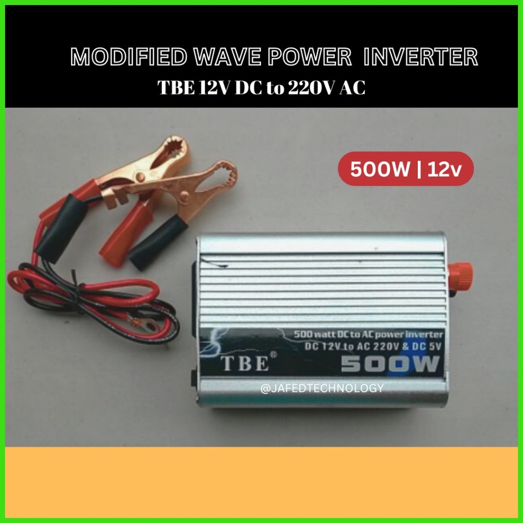 JAFED - 500W 12v TBE Modified Sine Wave Power Inverter DC 12V to AC ...