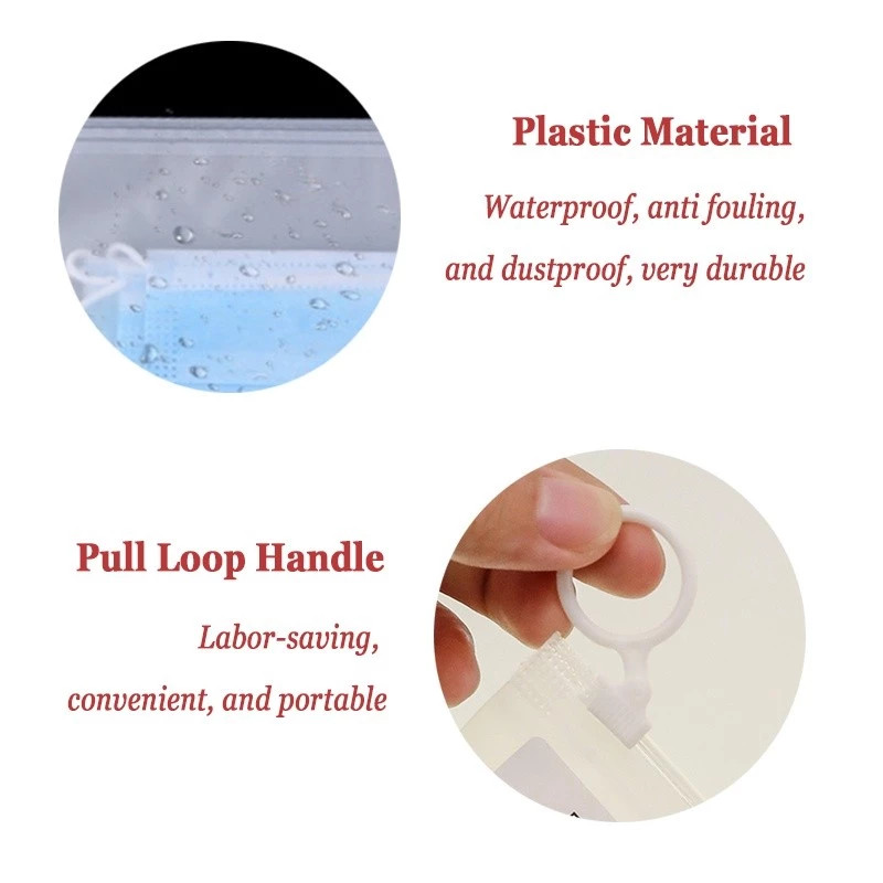 50Pcs Clear Waterproof Zippered Storage Bags, Portable Reusable ...