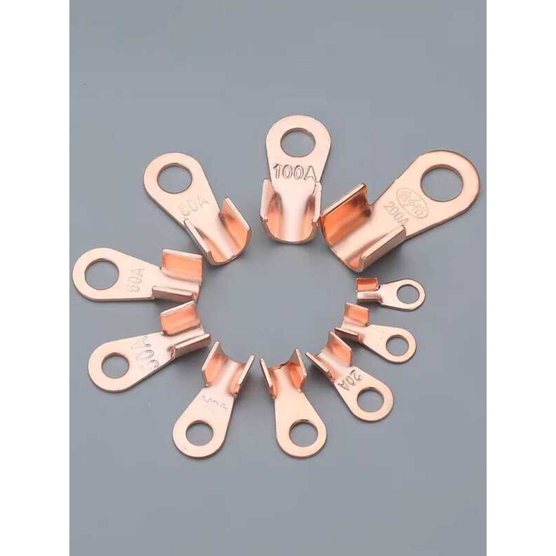 Pure Open 100A Ear Nose Connector Copper Terminal Battery Wire Leather ...