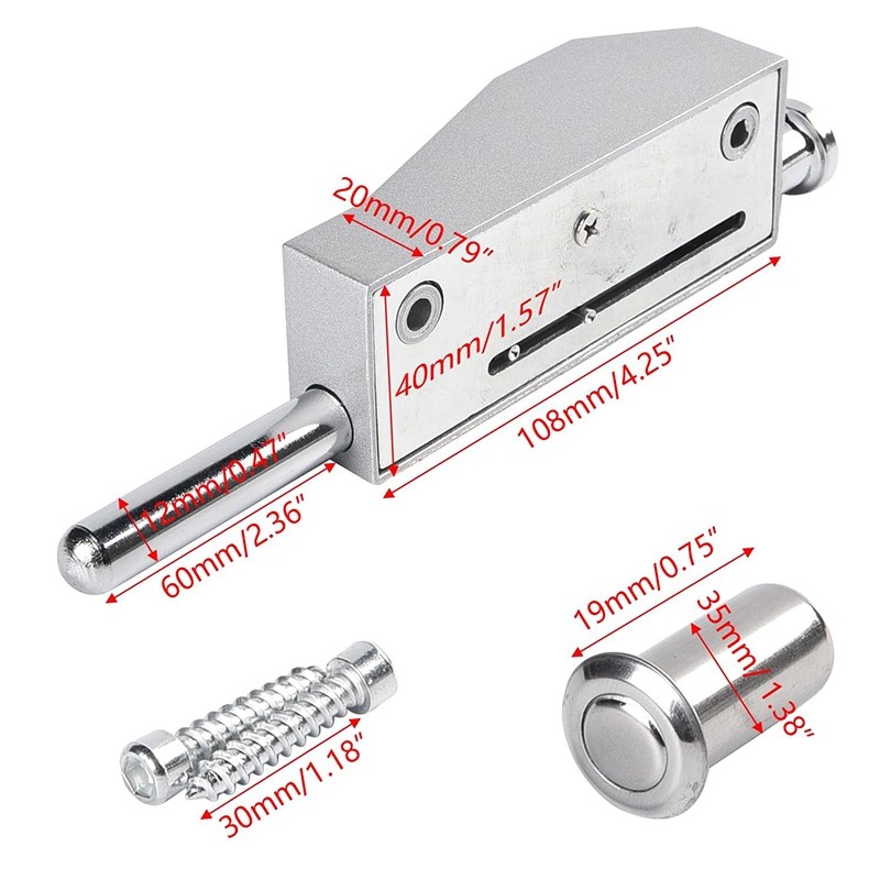 Aluminum Alloy Floor Mortise Lock Glass Door Spring Lock Floor Latch ...