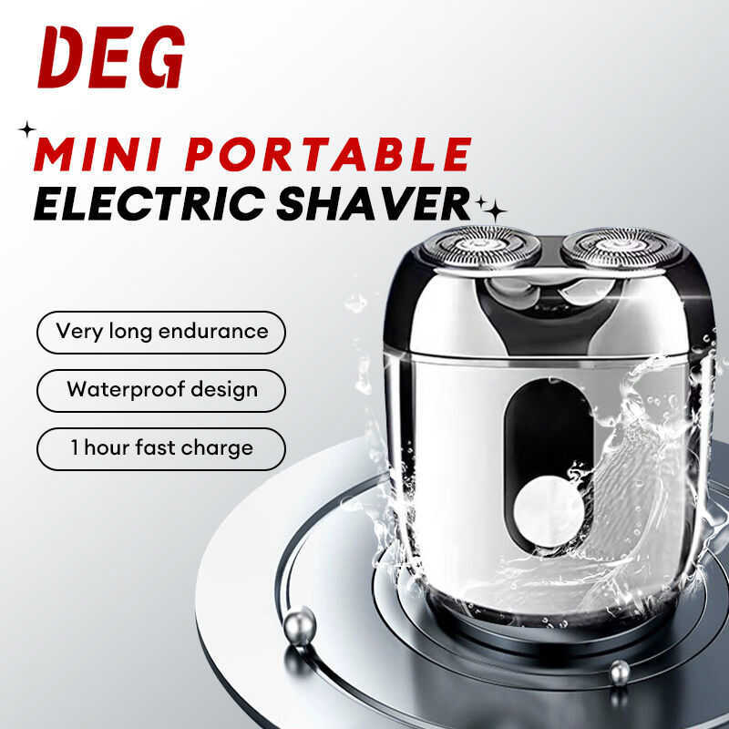 DEG Mini Electric Men Beard Portable Shaver Dual Floating Head Razor ...