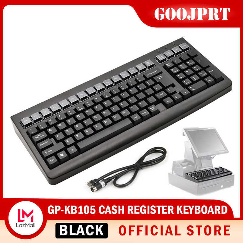7 GOOJPRT Gp-Kb105 Cash Register Keyboard 101 Keys For POS System ...