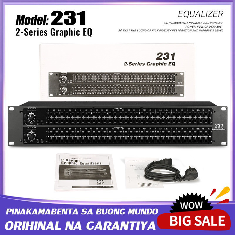 EQUALIZER -231 Double Rack Equalizer 2 Channel (black) | Shopee Philippines