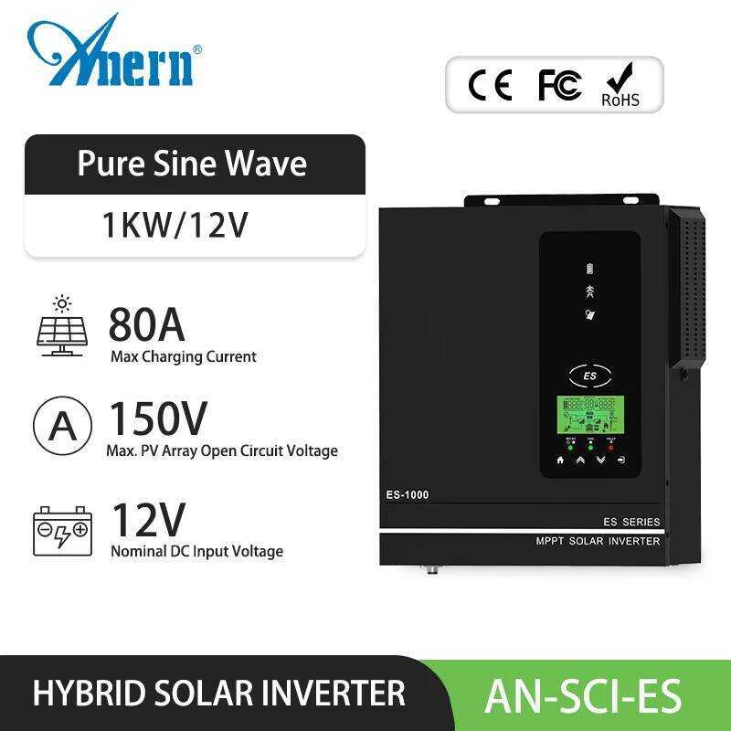 Anern Mm 1Kw 1.5Kw 1.6Kw 3Kw Hybrid Solar Inverter 12V 24V 220V MPPT ...
