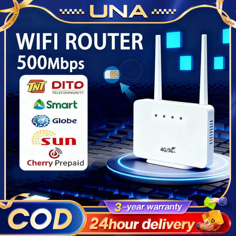 UNA Router WiFi 4G/5G 300Mbps Sim Card Modem Speed 2.4G Dual Band ...