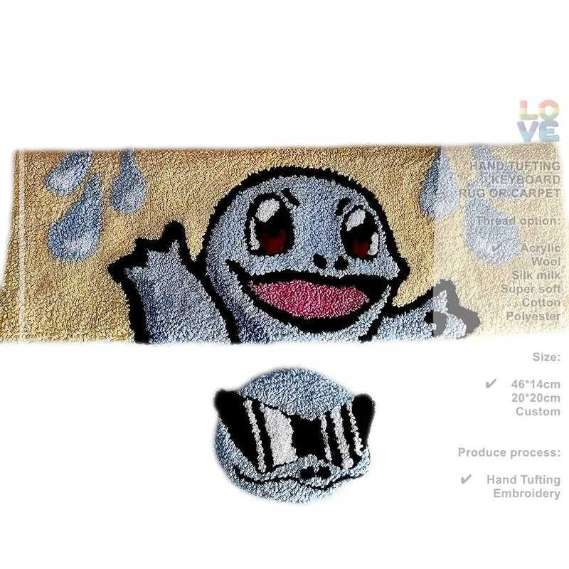 100% Hand Knotted Tufted Keyboard Pad Cute Cartoon Duck Mouse Punch ...