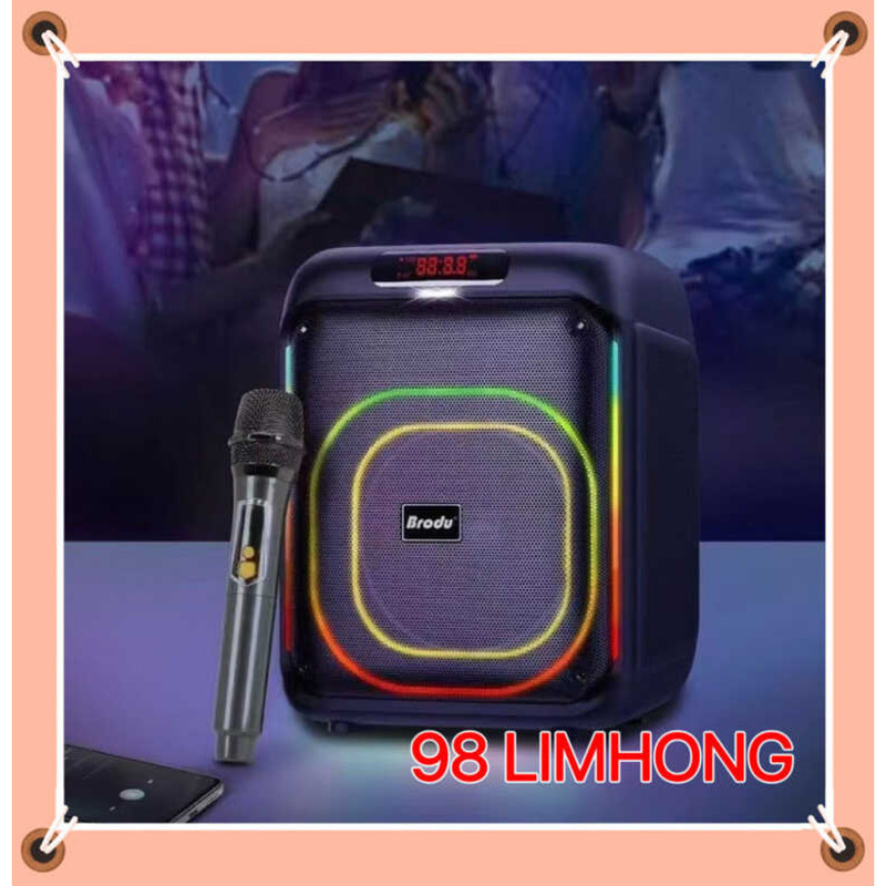 Speaker Bts-2107 Brodu 8 Inch Bluetooth With Rechargeable Wireless ...