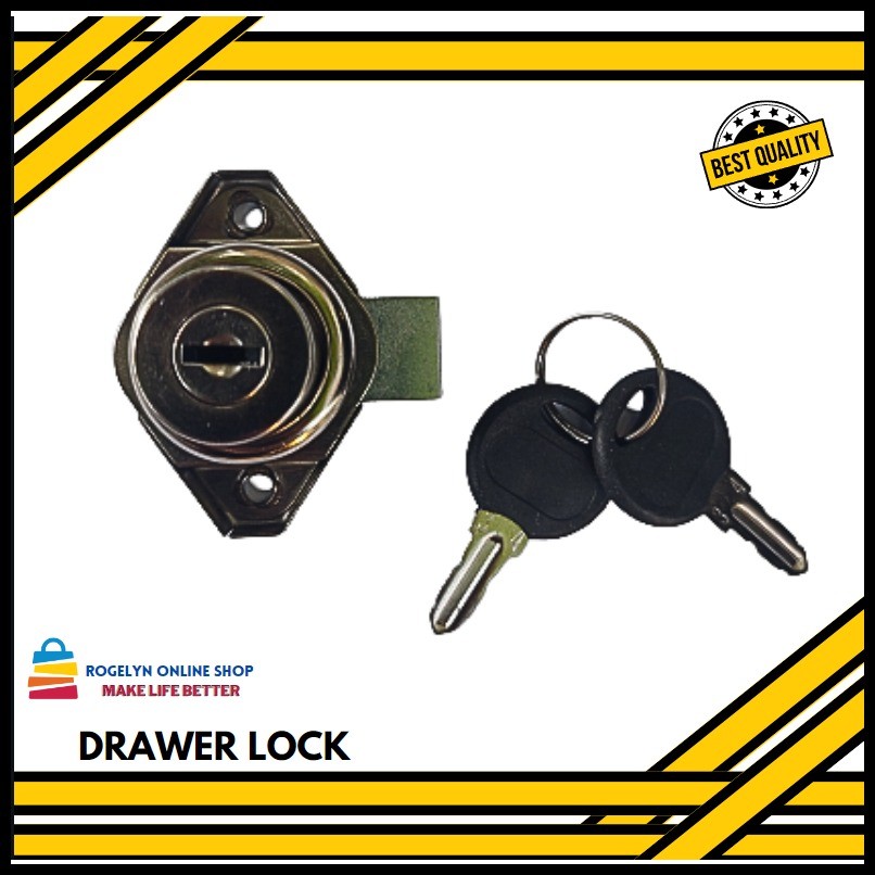 Drawer lock Cupboard desk lock showcase lock with keys | Shopee Philippines