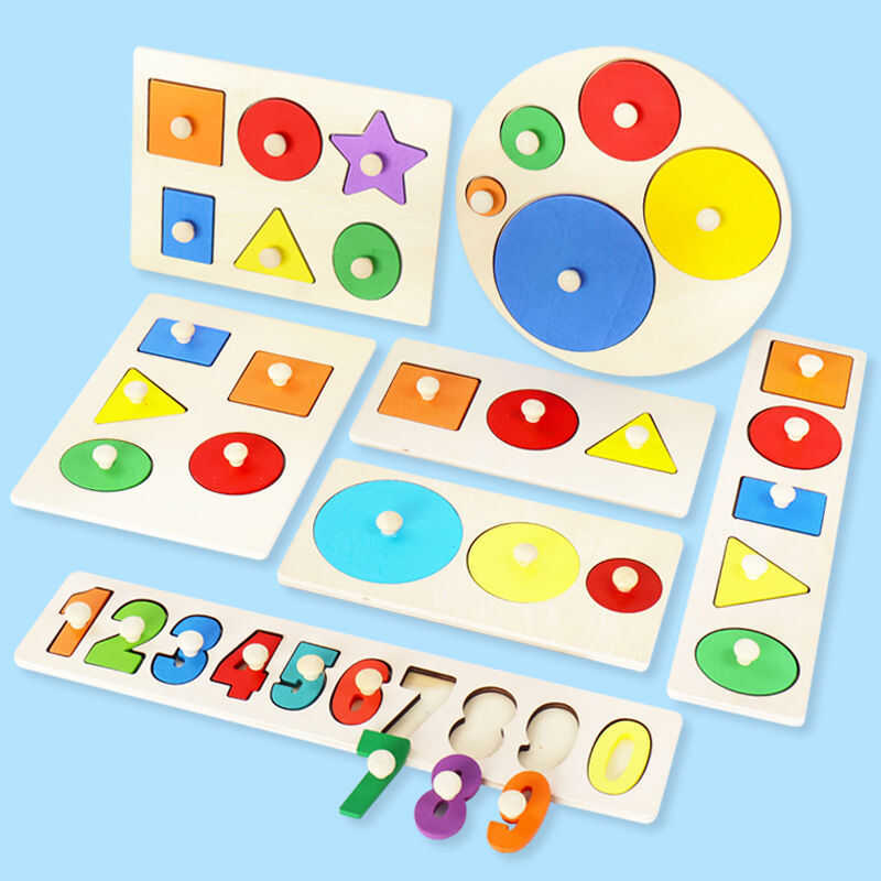 Children Wooden Puzzle Montessori For Baby 1 2 3 Years Old Kids ...