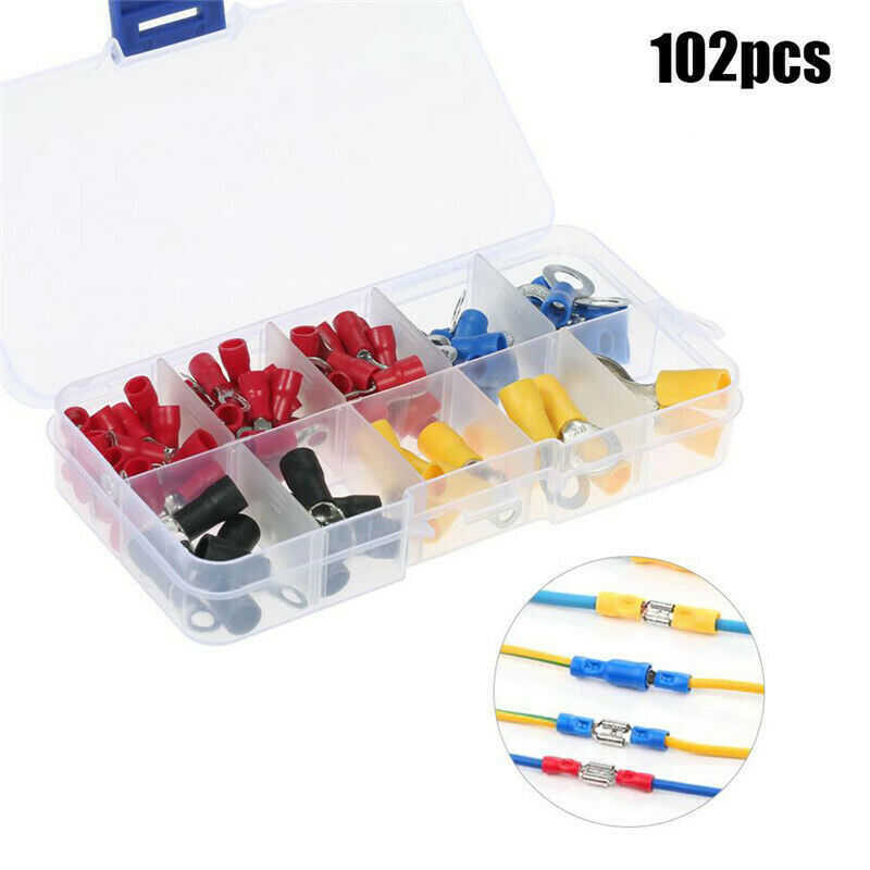 102 cold-pressed terminal boxes, 18 types of insulated terminals, round ...