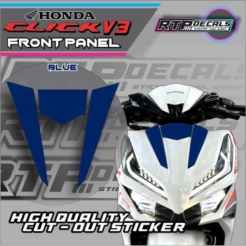 HONDA CLICK V3 FRONT PANEL DECALS STICKER | Shopee Philippines