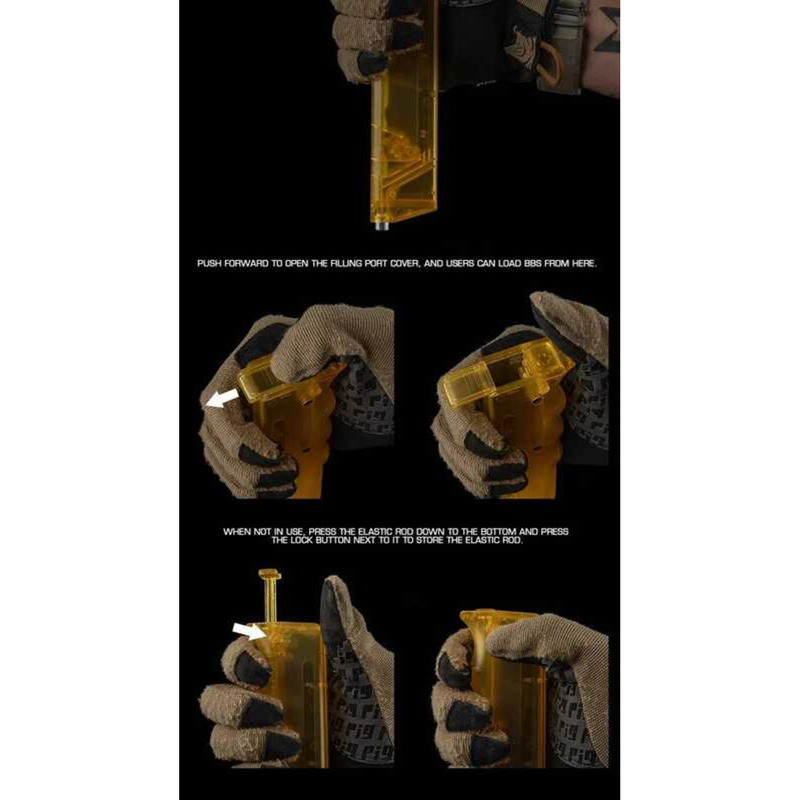 Tactical Quick BB Loader 300 Rounds Magazine Pouch Speed Loader ...