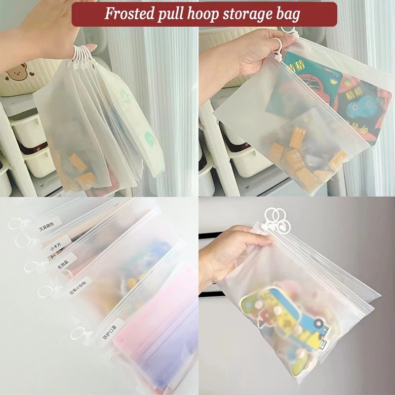50Pcs Clear Waterproof Zippered Storage Bags, Portable Reusable ...