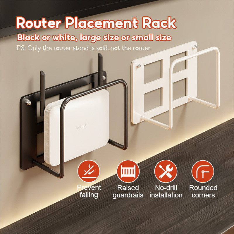 Wall Mounted Router Holder Shelf For WiFi Modem Set Top Box With Cable ...