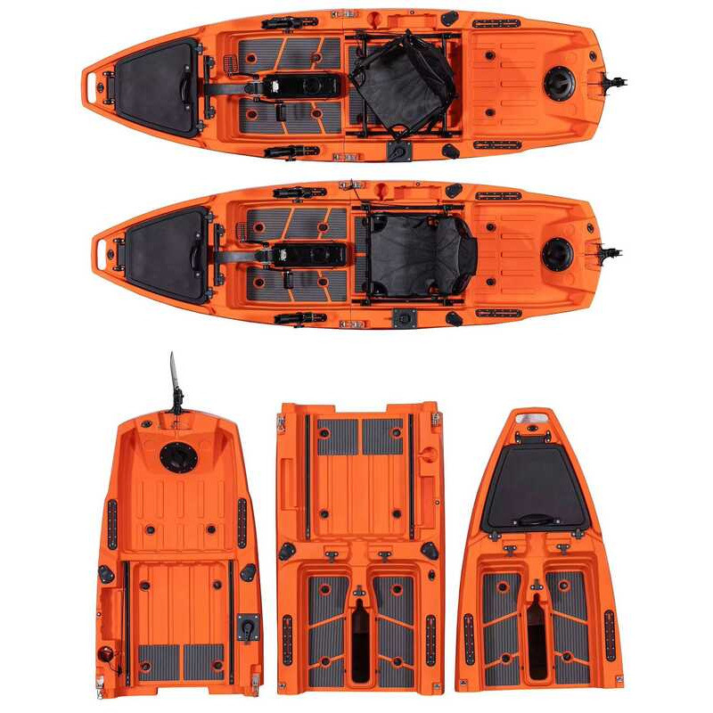 HDPE Material Fishing Module 2 Sections Detachable Canoe/Kayak With ...